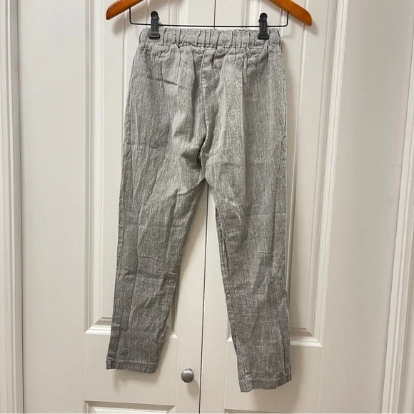 Grey Drawstring Linen Pants - XS - Picture 5 of 13